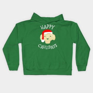 Cauliflower Christmas Keto Diet - Happy Caulidays Kids Hoodie